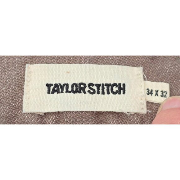 Men's - Taylor Stitch Brown Straight Leg Jeans, Size 34 x 32 Slim - Picture 4 of 8